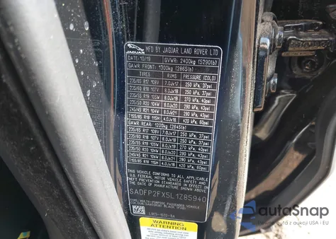 2020 Jaguar E-Pace Se P250 Awd Automatic из США, поврежденный, VIN SADFP2FX5L1Z85940